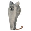 Wall Hooks, Animal Heads with 2 Hooks Each, Wooden Coat