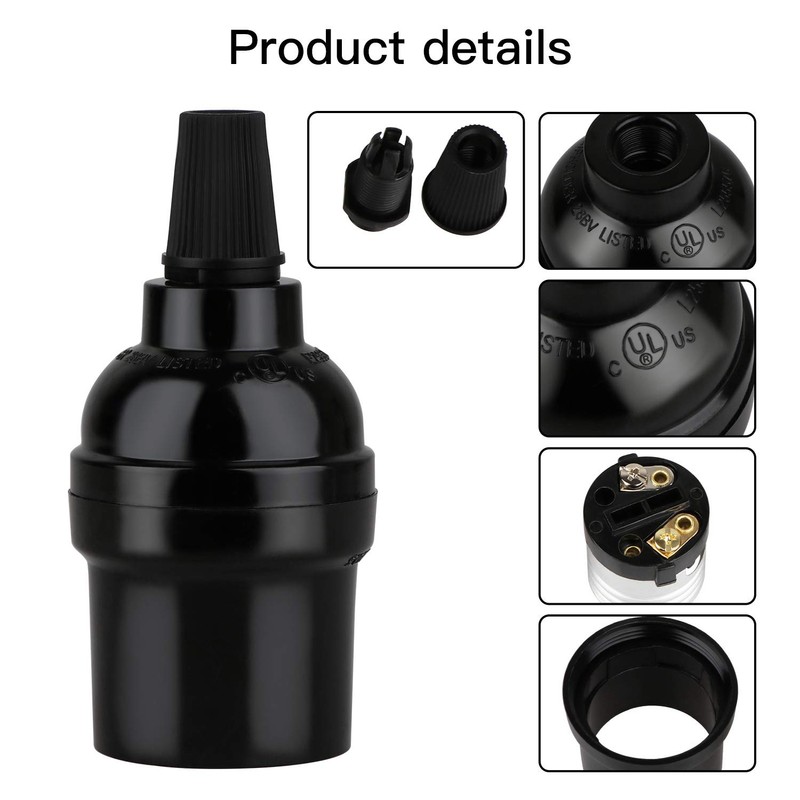 E26 E27 Light Sockets, 8 Packs Edison Period Retro Style
