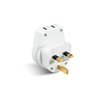 Jackson AUS - UK & HK USB-A Travel Adapter, White