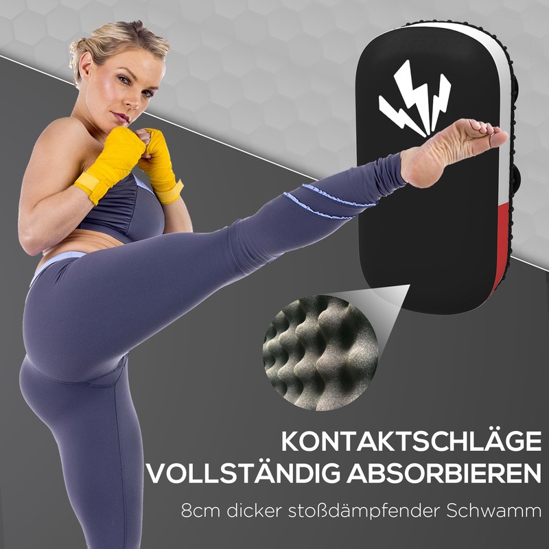 SPORTNOW Kickboxing Kick Pads for Muay Thai Boxing Pads Trainer