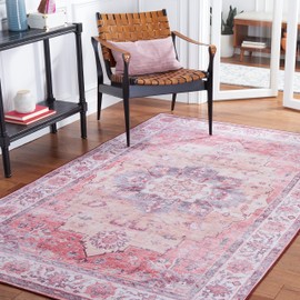 SAFAVIEH Tucson Collection Accent Rug - 3' x 5', Rust & Beige, Persian Design, Non-Shedding Machine Washable & Slip Resistant Ideal for High Traffic Areas in Entryway, Living Room, Bedroom (TSN163P)