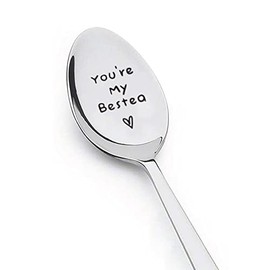 Christmas Gifts Spoon for Friend Birthday Gift for Bestie BFF Gifts for Best Friend Friendship Spoons for Men Women You're My Bestea Spoons for Friends