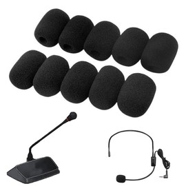 HAUUFENN Microphone Sponge, Windproof, Microphone Cover, Disposable Type, Pin Microphone, Windscreen, For Microphones, Beacom Compatible, Small, Microphone, Windscreen Cover, Set of 12, Washable, 0.8