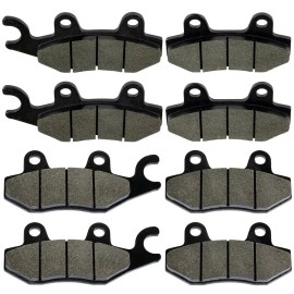 Caltric Brake Pads for Yamaha Rhino 700 YXR700 Fi 4X4 2008-2013 Front Rear Brakes