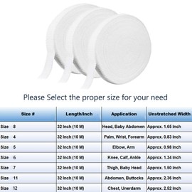 Fix Elastic Net Tubular Support Bandage - Surgical Wound Dressing, Medical Cotton Stockinette, 10 Yards Long, Breathable & Soft (Size 6)