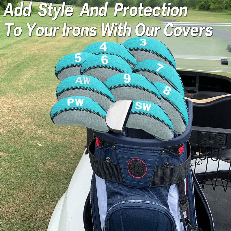 Golf Iron Head Covers Neoprene with Numbers Printed Value 10