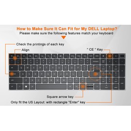 Keyboard Cover for Dell Latitude 3550 3540 5550 5540 5530 5531 5520 5521, Precision 3580 3581 3560 3570 3561 3571 3590 3591 Laptop, Dell Latitude 5520 5530 5540 Keyboard Skin Protector (Clear)