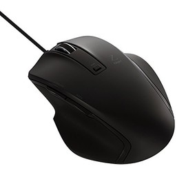 Nakabayashi Z8344 Digio2 Ultimate Shape Wired Mouse, 5 Buttons, Blue LED, Medium, Black