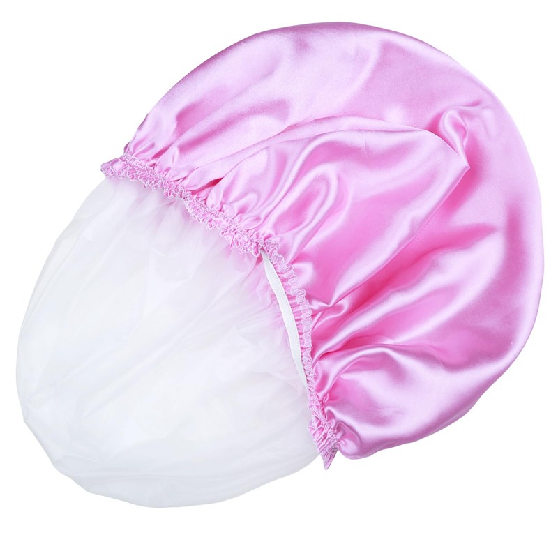 Shower Caps for Women, 4 PCS Elastic and Reusable Bath