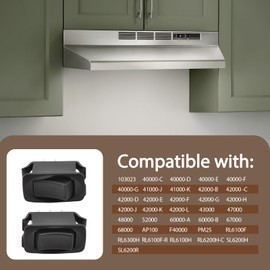 S97016970 Range Hood Rocker Switch Kit Compatible with Broan 46M Series Vent Hoods Fan Motor and Light Switch Replace 02104-00 02105-00 1256884 561093