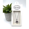 Mavi Bandz Gemstone Gem Crystal Fidget Spinner Silver Necklace Anti