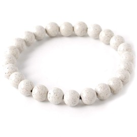 North, Ribs, and Old Years Bracelet 8 mm Made in Taiwan Negative Ions Rhodium