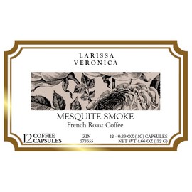 Mesquite Smoke French Roast Coffee (Single Serve K-Cup Pods) (Gourmet, Naturally Flavored, Whole Coffee Beans) (12 pods, ZIN: 573655) - 3 Pack