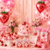Strawberry Grosgrain Ribbon Set for Girls Berry First Birthday