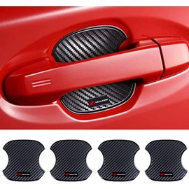 Door Handle Protector, For Toyota VELLFIRE 20 Series 30 Series 40 Series Car Carbon Door Knob Guard Scratch Prevention 4 Piece Set (M, Vellfire)