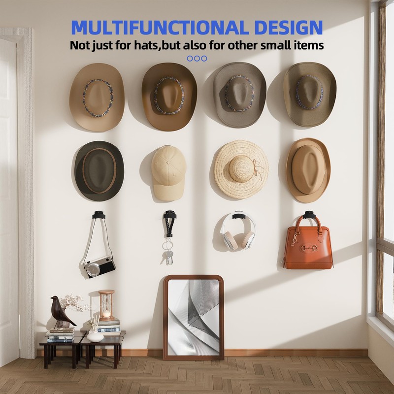 TimDonki Cowboy Hat Rack(12Pack) - Wide Brimmed Organizer - Strong