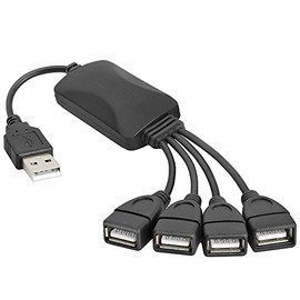 Cmple - 4-Port High Speed USB 2.0 Splitter, Unpowered USB Hub