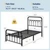 Allewie 14 Inches Twin Size Metal Platform Bed Frame with