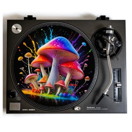 Universal DJ Mushrooms Slipmat for Vinyl Record Player Shroom gift turntable 12" slip mat