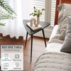 SAYGOER Black Side Table Small Triangle End Table Modern Narrow