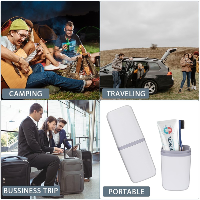 COMNICO Travel Toothbrush Cup Case Portable PP Seal Tooth Brush