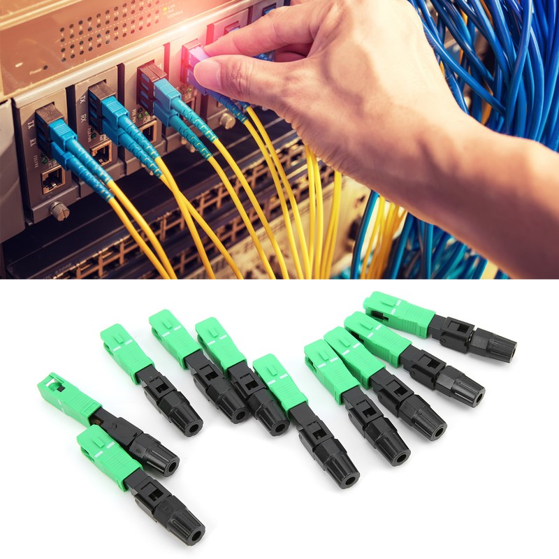 50Pcs Fiber Optic Fast Connector Adapter SC/APCC for Optical Fiber