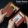 GADIEMKENSD Card Holder RFID Blocking Genuine Leather Slim Card Wallets,