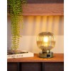 Touch Small Table Lamp,Elegant Gold Glass Bedside Lamp 3 Way