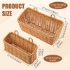 2 Pcs Woven Hanging Wall Baskets for Storage Boho Style