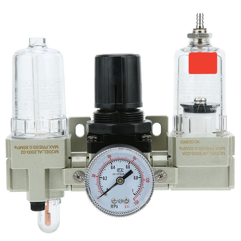 Air Oil Water Separator Triplet Automatic Drainage Pressure Regulator Aluminum