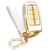 Compatible with Genesis Key Fob Cover, Gold Keychains, for G80