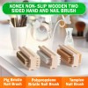 Konex Wooden Nail Brush for Scrubbing, Fingernail Brush Nail Scrub