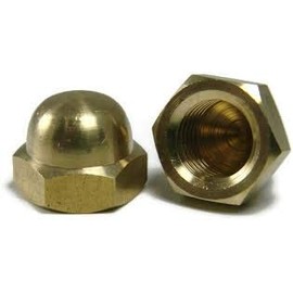 4-40 Acorn Cap Nuts, Solid Brass,Grade 360, Plain Finish, Qty 25 - by Fastener Depot, LLC
