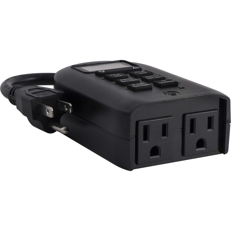 myTouchSmart Outlet Timer, Dual Plug-in Digital Timer Outlet, Simple Programmable