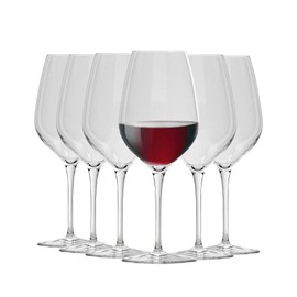Bormioli Rocco InAlto Tre Sensi Collection Set Of 6 Premium 18.5 Oz Wine Glasses, Made From Crystal Clear Star Glass, Made In Italy.…
