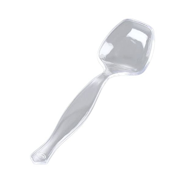 144 8.5" Clear Serving Spoons Hard Disposable Plastic Serving Spoon Great Serving Utensils