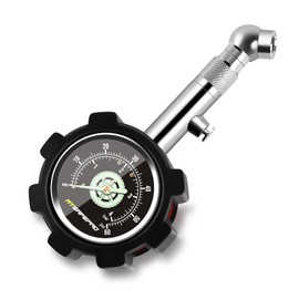 ATsafepro Tyre Pressure Gauge Calibrated 4 Bar 60 psi, Analogue Car Air Pressure Gauge ANSI B40.1 Accurate with 1.5 Inch Glow Dial, Professional Mechanical Tyre Pressure Gauge for Motorcycles, Cars,