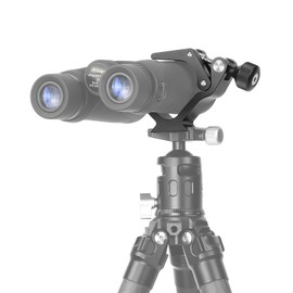 SWFOTO CC-09 Binocular Tripod Adapter Tripod Mount Holder Spark Clamp 1/4 & 3/8 Inch Thread Mount Compatible with Arca-Swiss Base Aluminum Quick Disconnect