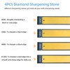 RUIXIN PRO 4PCS Diamond Sharpening Stones, #200#400#800#1200 Grit for Knife