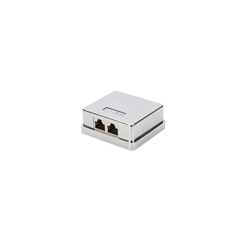 DIGITUS Junction Box Cat-6-2 Port RJ45 - Surface-Mounted Housing -