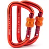 GO!elements carabiner 1200 kg load, strong 8 with screw cap