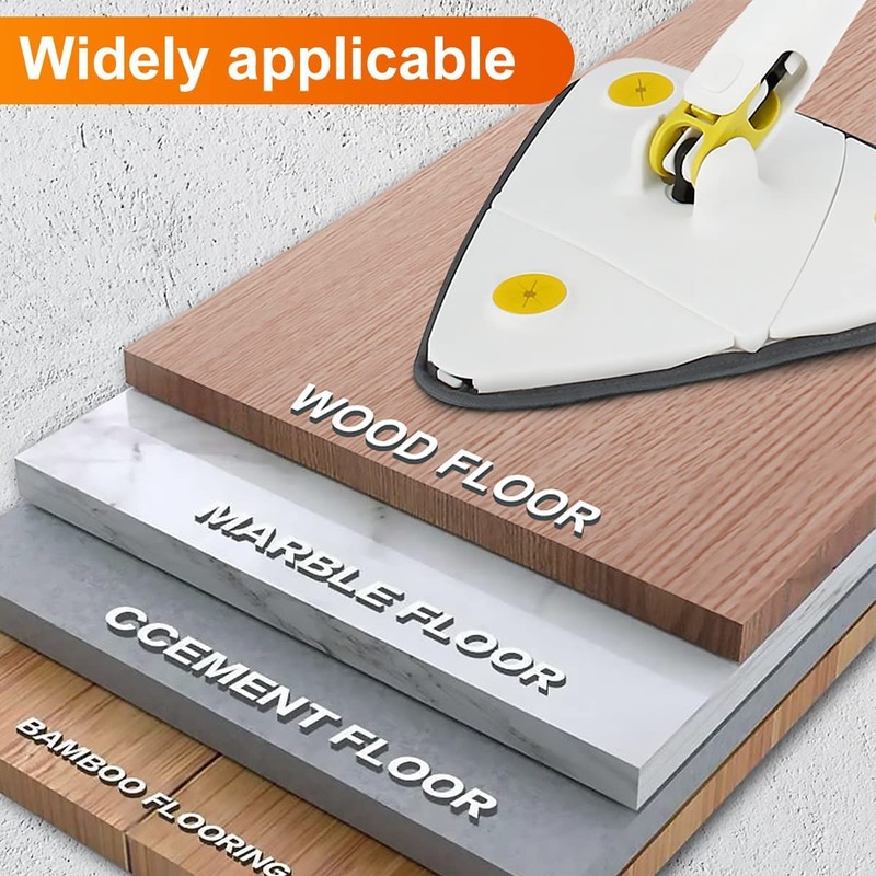 360 Triangle Mop Rotatable Adjustable Mop Floor Wall Car Cleaning