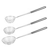 3pcs Small Round Hot Pot Strainer - Stainless Steel Asian