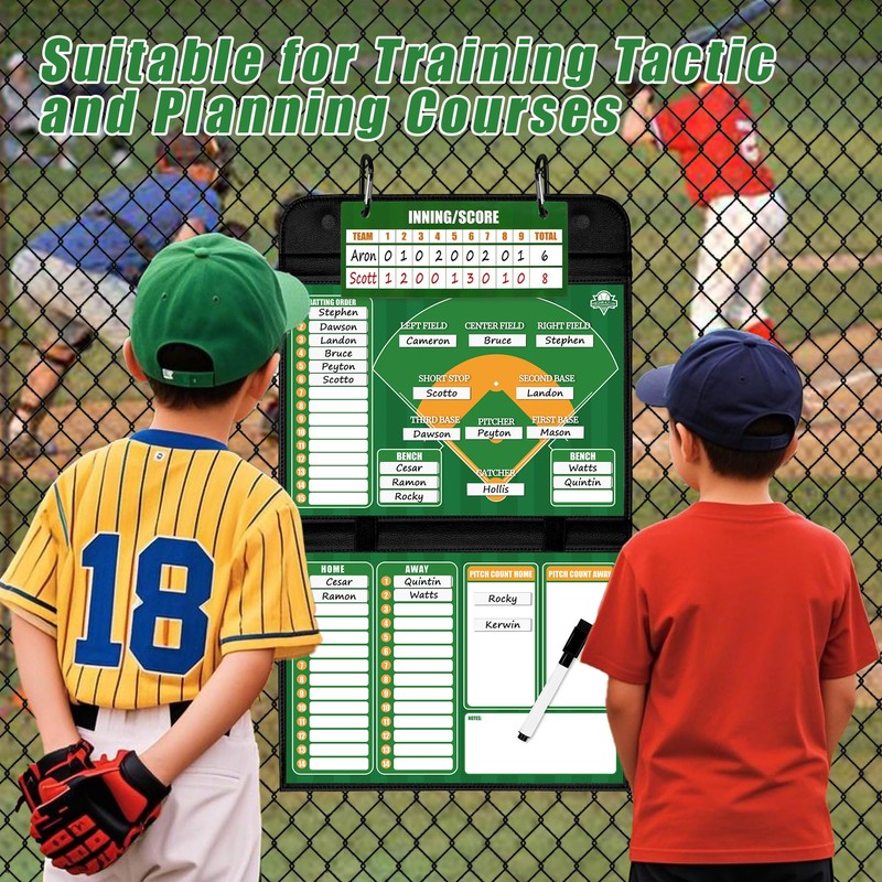 Magnetic Baseball Lineup Board - Collapsible Professional Softball & Baseball