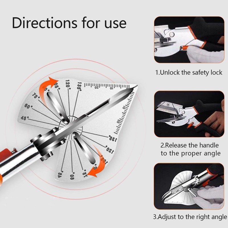 Mitre Scissors, Angle Scissors 45 to 135 Degree Scissors for