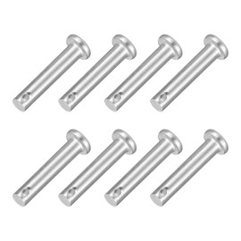 uxcell 8Pcs 3/16" x 1" Single Hole Clevis Pins, 304 Stainless Steel Flat Head Clevis Pins Hitch Pin for Trailer Latch, Mechanics Repair, Furniture Installation, Industrial Equipment