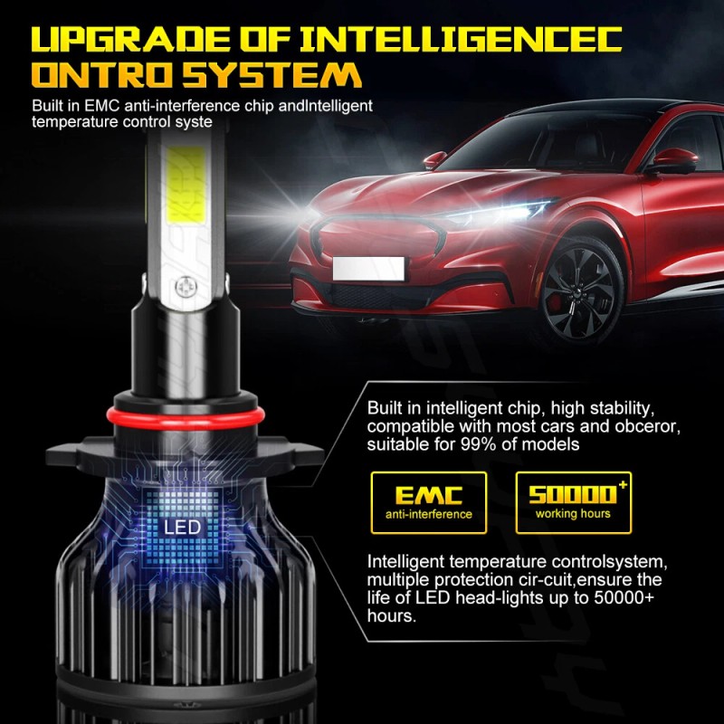CHUSYYRAY 6000K 6x LED Headlight Fog Light Bulbs For Dodge