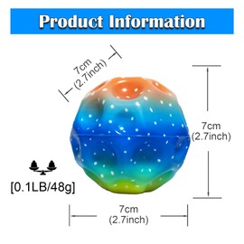 ZHEBAG Space Ball,Extreme High Bouncing Ball, Super High Bouncing Space Ball, Children's Sensory Ball, Athlete Training Ball (6 PCS Colorful)