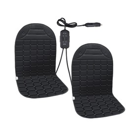 Mrsenloi 2 PCS Seat Cushion Comfortable Winter Seat Cover for Full Back (Black)