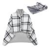 GEMGO Fleece Wearable Blanket Poncho for Women Plaid Lap Blankets